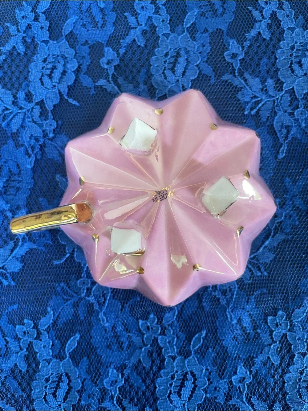 Vintage Castle China Pink Iridescent Porcelain Cup & Saucer